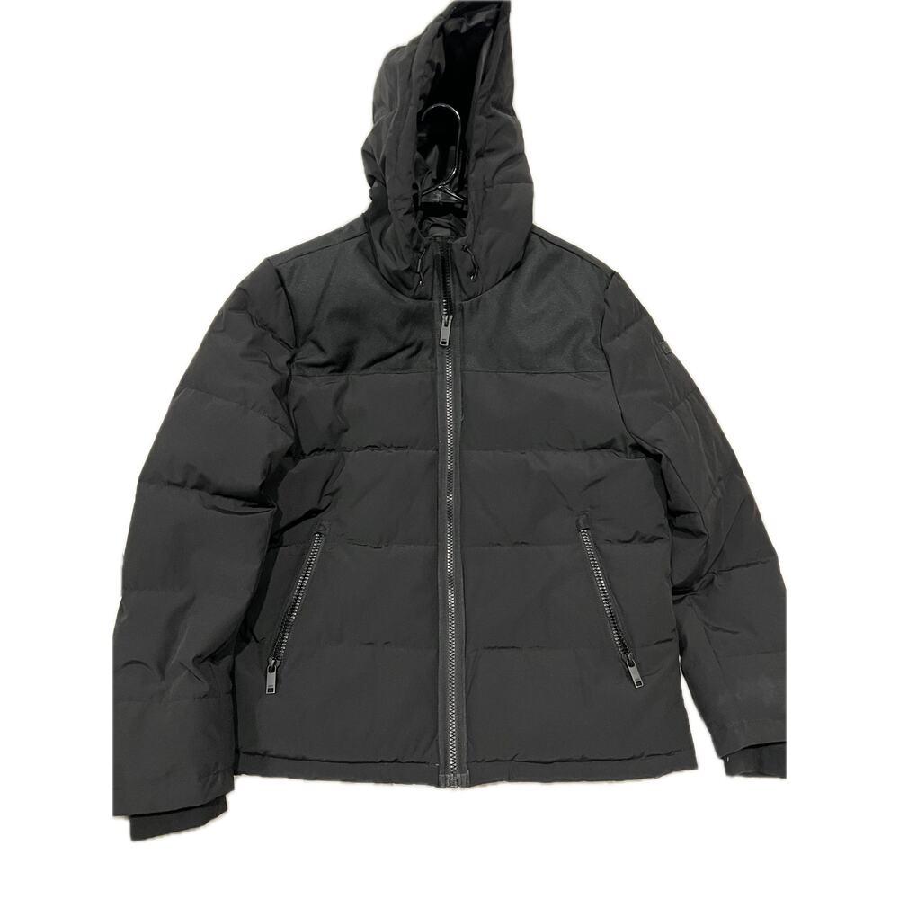 DKNY Black Puffy Parka Jacket Mens M